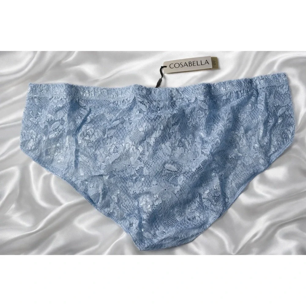 Cosabella Never Say Never Lace Brief Men‎ Soft Stretch Designer Underwear Blue